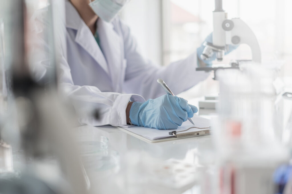 Scientist testing a cosmetic product that may be impacted by cosmetic product legislation